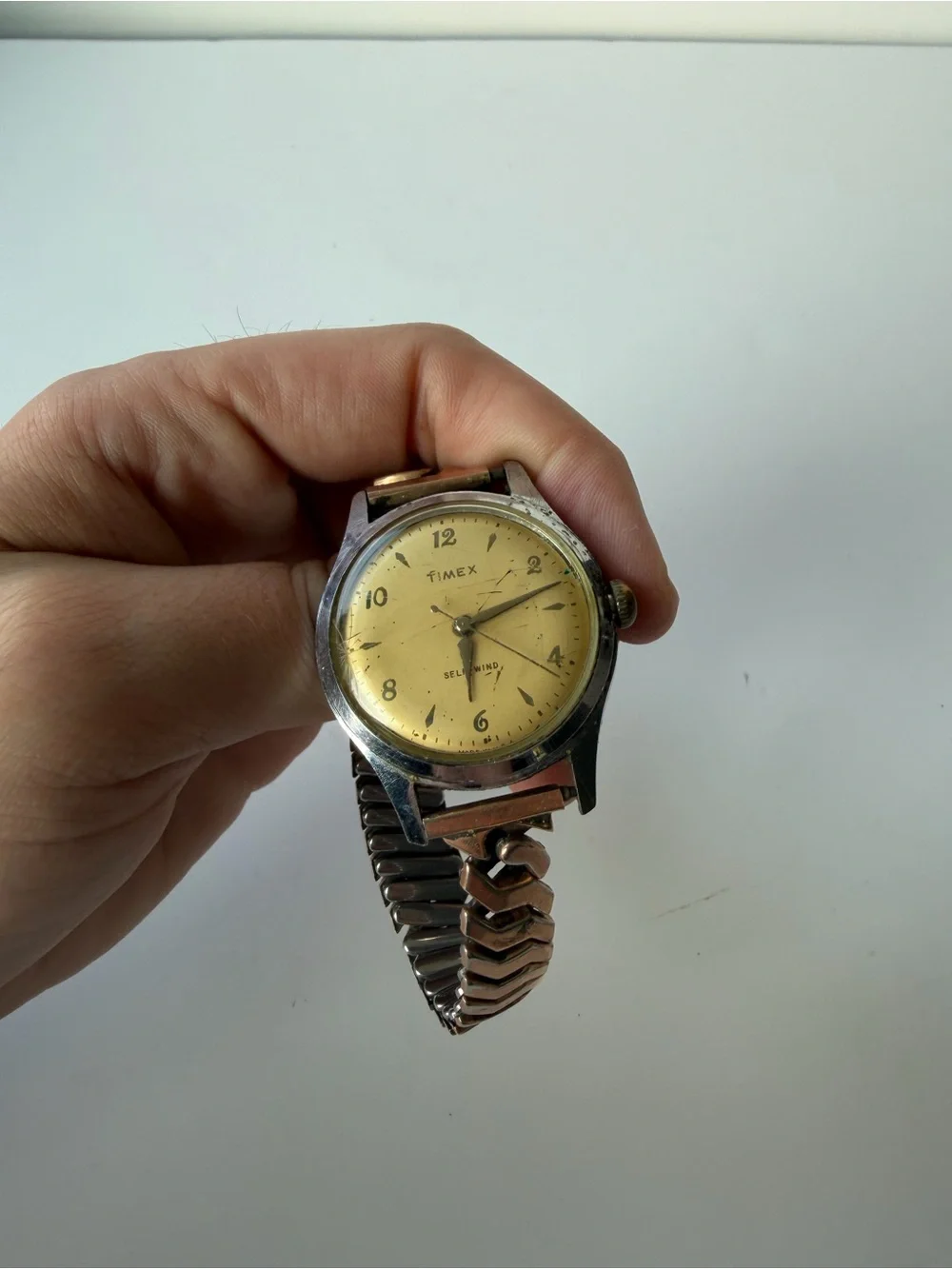 Vintage MCM Timex Self-Winding Mens' Wristwatch AS IS